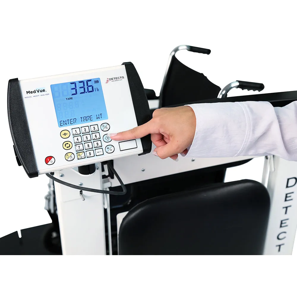 Detecto Portable Digital Wheelchair Scale with Fold-Down Seat, Folding Column