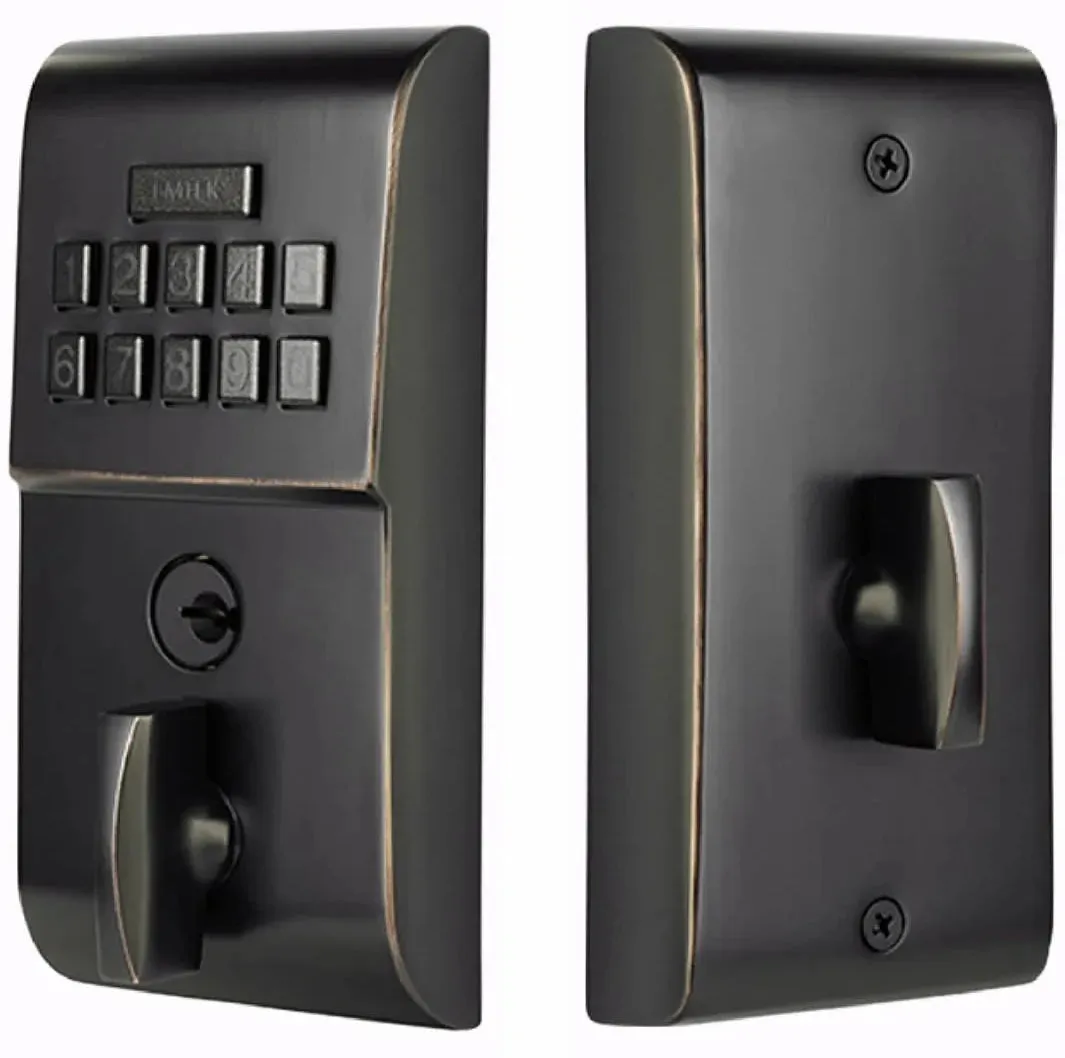 Emtek - Electronic Locksets - Modern Brass Keypad Deadbolt