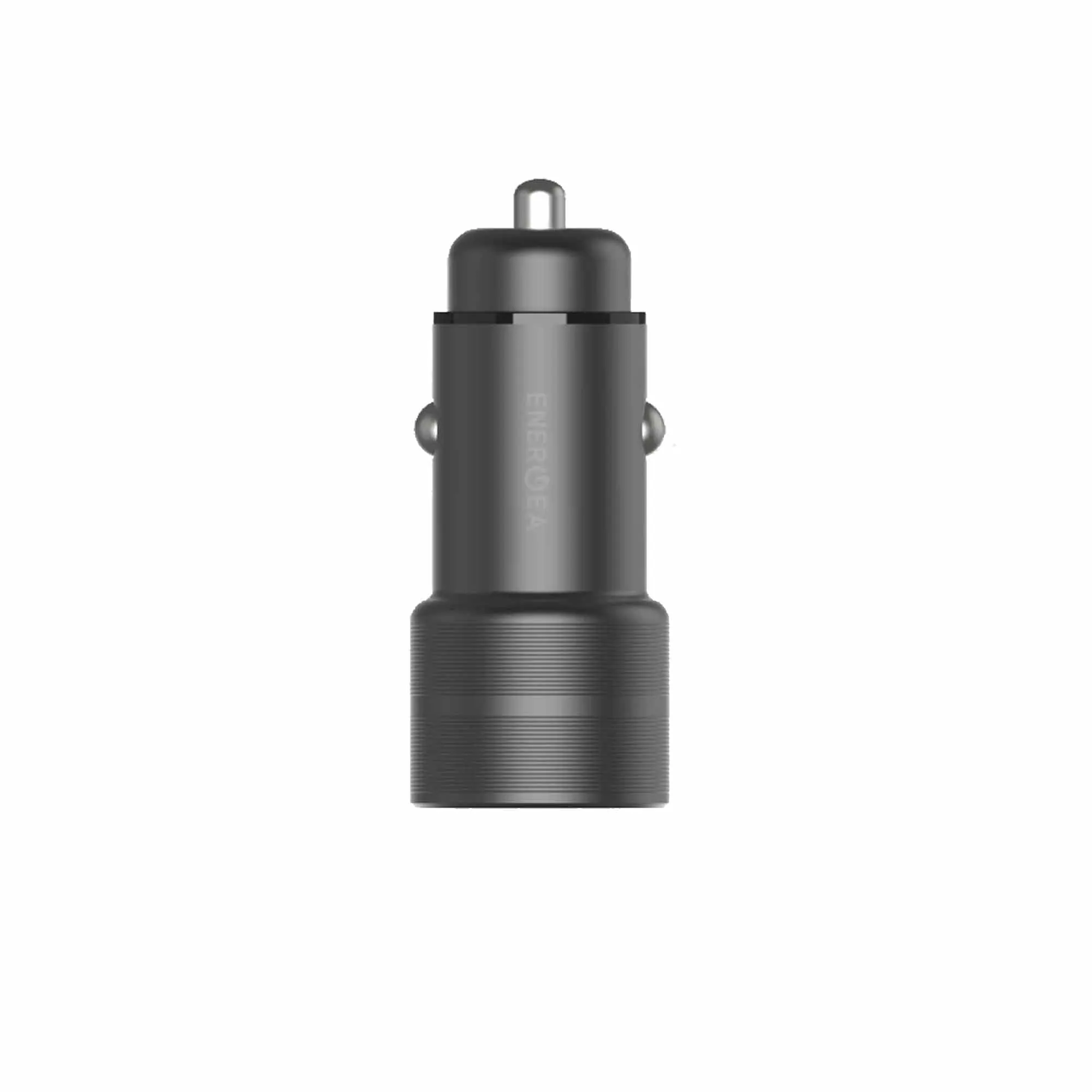 Energea AluDrive PD20  Car Charger ( USB-C PD20   USB-A QC3.0 Duo Port Aluminium 38W ) - Gunmetal (Barcode: 6957879424120 )