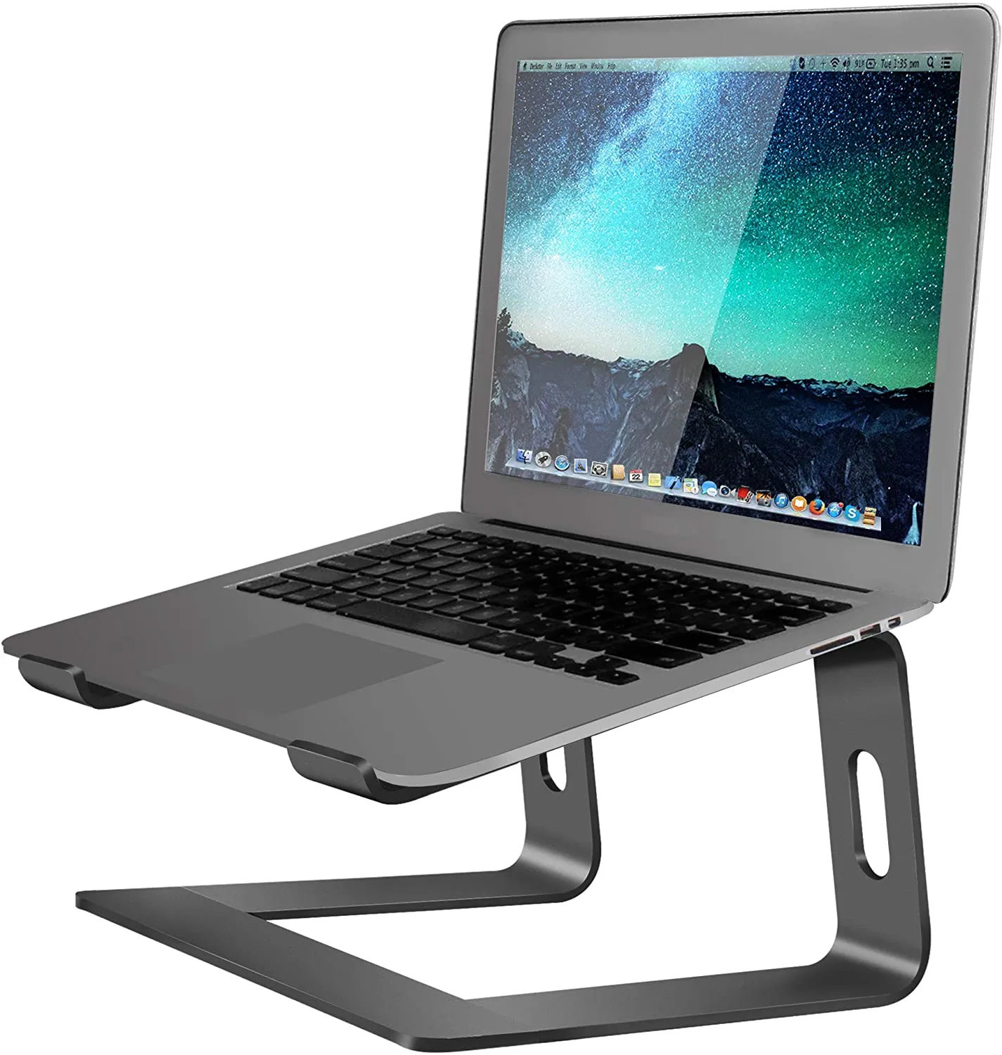 Ergonomic Aluminium Laptop Stand Non-Slip Portable Cooling Tray