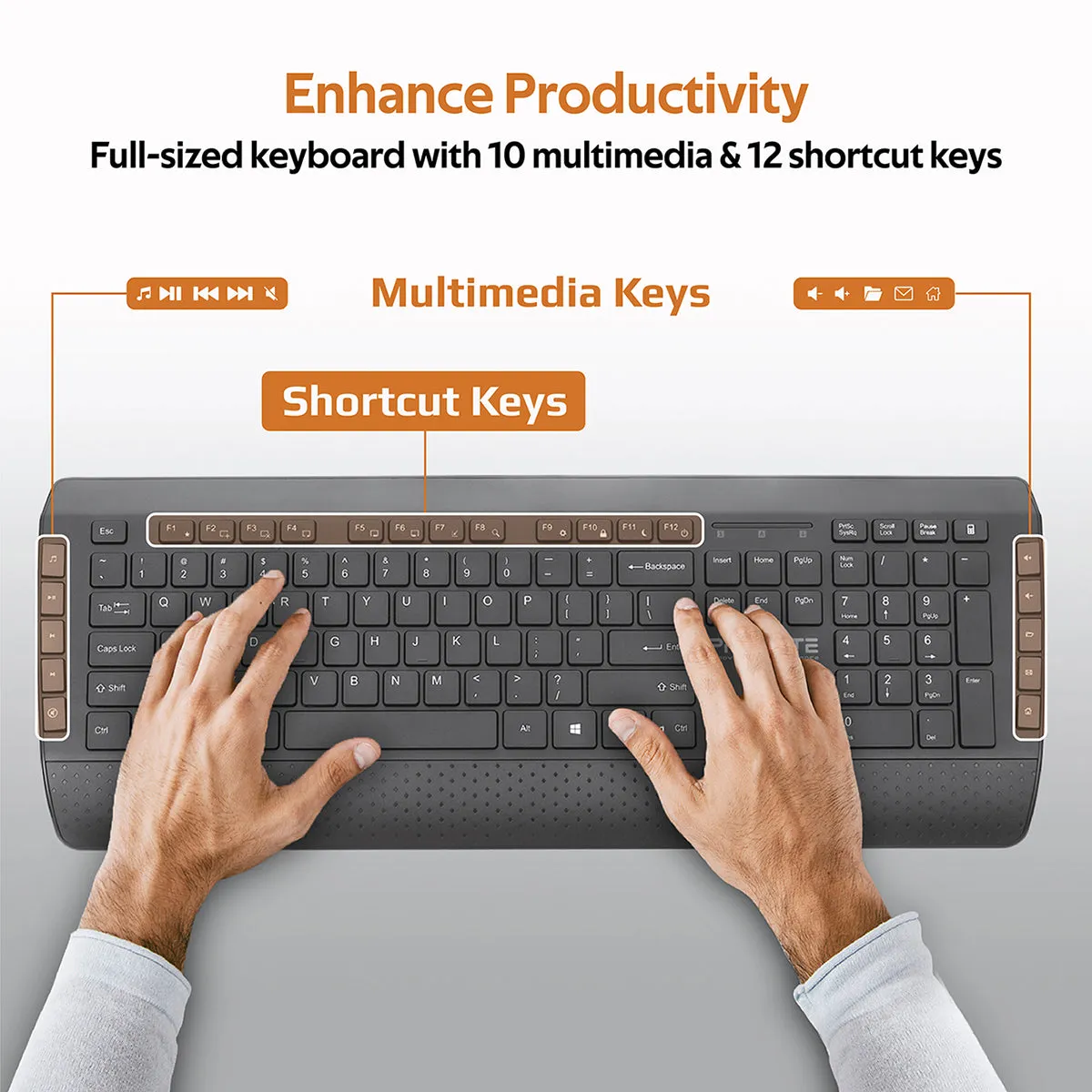 Ergonomic Comfortable Keyboard & Mouse Combo with Palm Rest