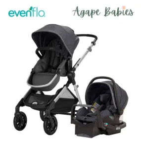 Evenflo Pivot Xpand™ Modular Travel System w/ SafeMax Infant Car Seat - Roan Gray