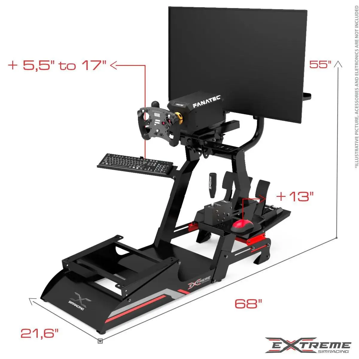 EXTREME SIM RACING CHASSIS 3.0 - FULL OF ACCESSORIES