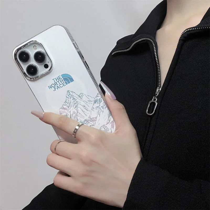 Fashionable Laser Magsafe iPhone Case with Snow Mountain Design For iPhone