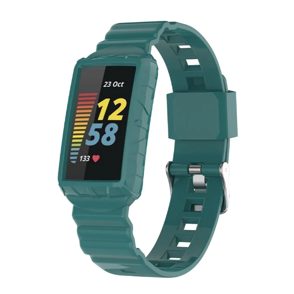 Fitbit Charge 5 / 4 / 3 integrated TPU cover   watch strap - Green