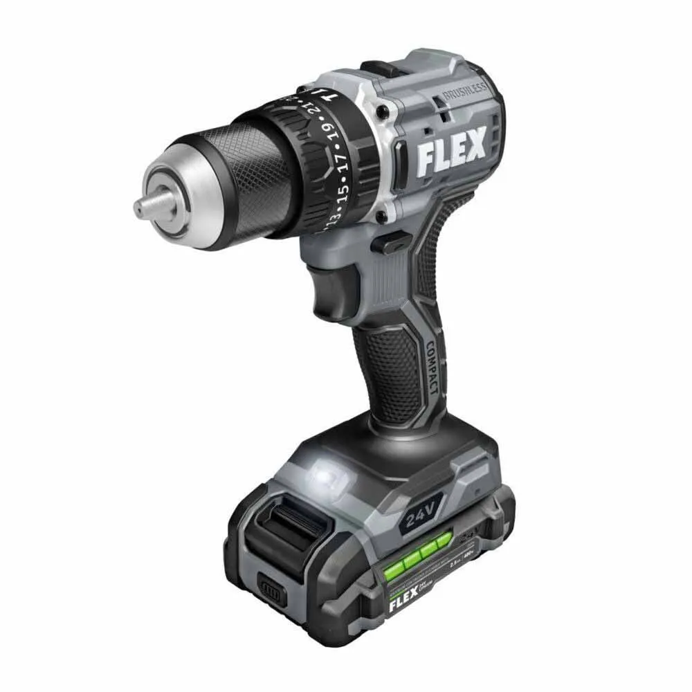 Flex FX1231-1A 1/2" 2 Speed Compact Hammer Drill Kit