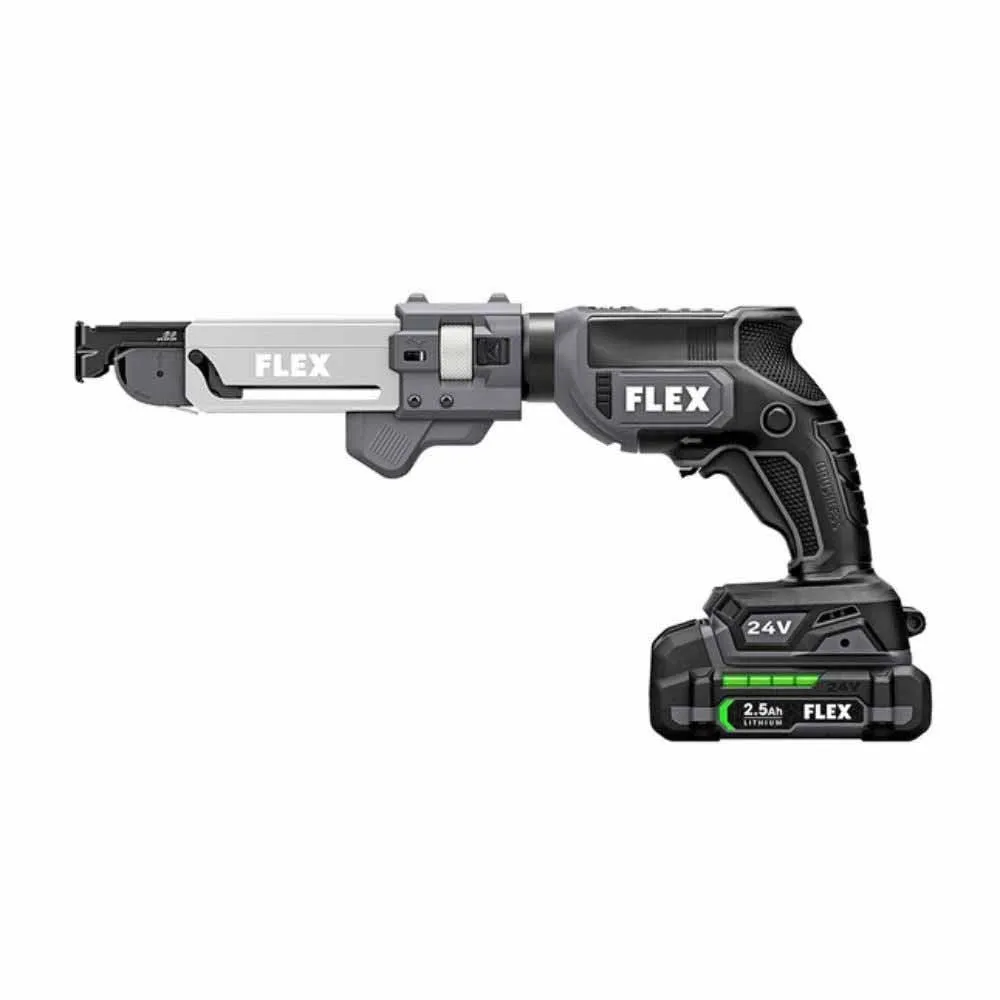 Flex FXM203-2A 24V Brushless 2 Tool Combo Kit  Drywall Screw Gun with magazine and Cut Out Tool