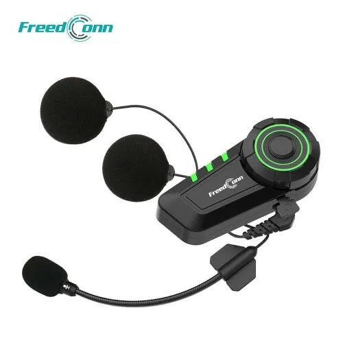 FreedConn KY Motorcycle Helmet Headset Bluetooth 5.0 Motorcycle Headphones Wireless Music Earphone Support FM Radio IP65 Waterproof with Microphone