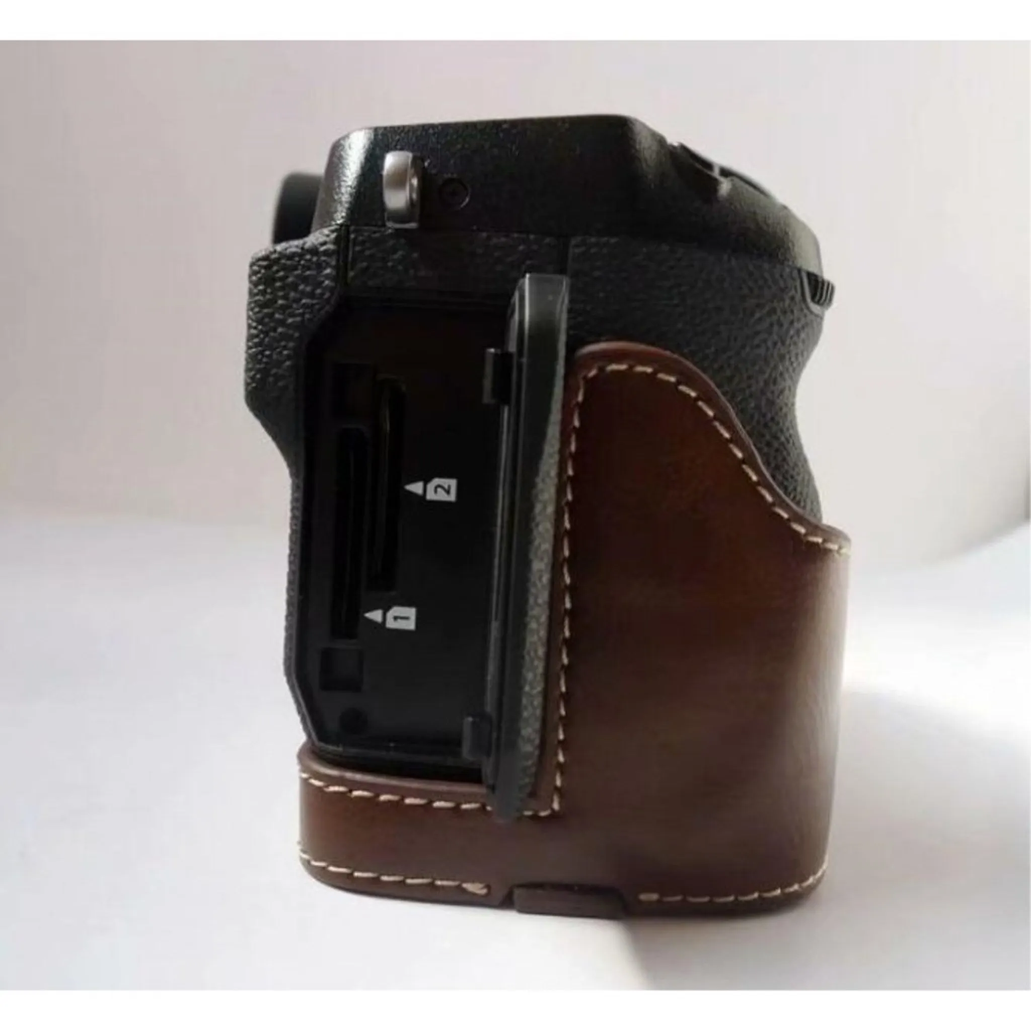 Fujifilm X-H1 leather protective case - Coffee