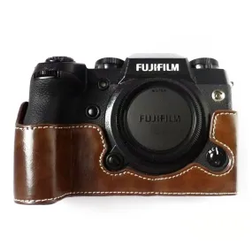 Fujifilm X-H1 leather protective case - Coffee