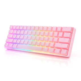 Gk61 Mechanical Gaming Keyboard 60 Percent  61 Rgb Rainbow Led Backlit