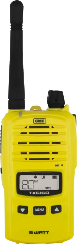 GME 5/1 Watt IP67 UHF CB Handheld Radio with 6 Colour Options