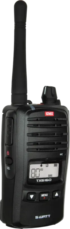 GME 5/1 Watt IP67 UHF CB Handheld Radio with 6 Colour Options