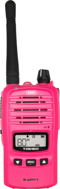 GME 5/1 Watt IP67 UHF CB Handheld Radio with 6 Colour Options