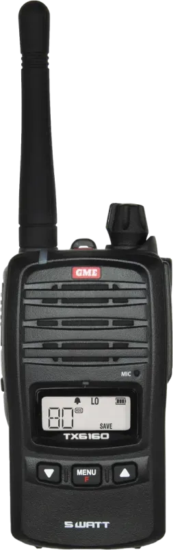 GME 5/1 Watt IP67 UHF CB Handheld Radio with 6 Colour Options