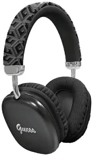 Guess GCube Metallic Script Logo On Ear Wireless Headphone Black - GUBHK1GCTCSK