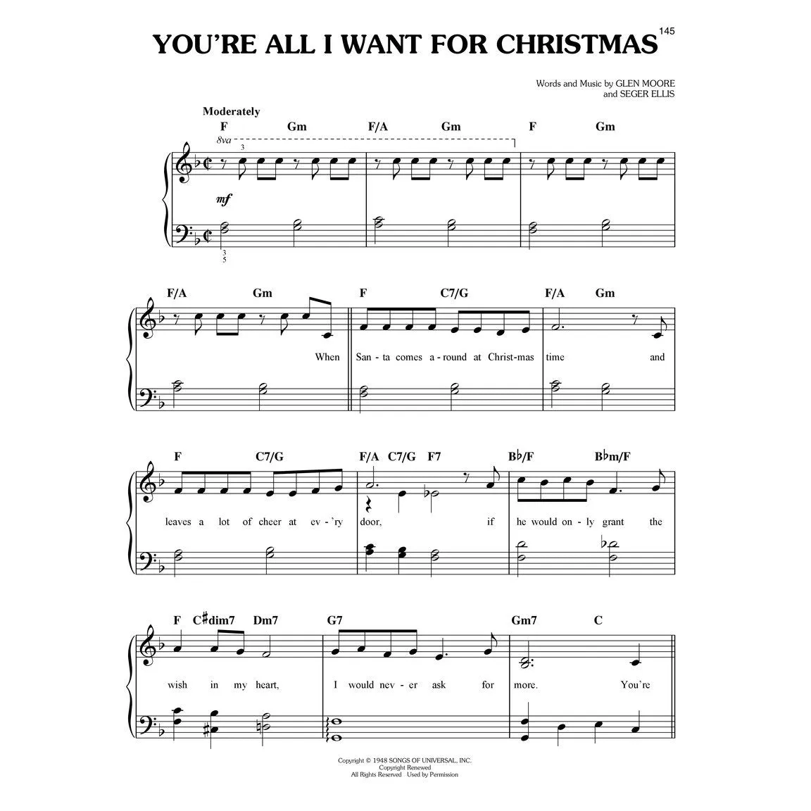 Hal Leonard HL00172041 First 50 Christmas Songs You Should Play on the Piano