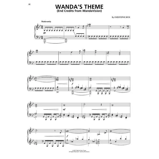 Hal Leonard HL00366905 Wandavision Music from the Disney  Original Series