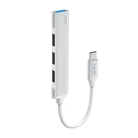 Havit HB41 4-i-1 USB-C Multiport Hub - 4 x USB-A - Grå