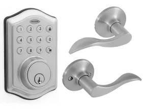 Honeywell 8734305 Digital Deadbolt with Passage Lever Satin Nickel