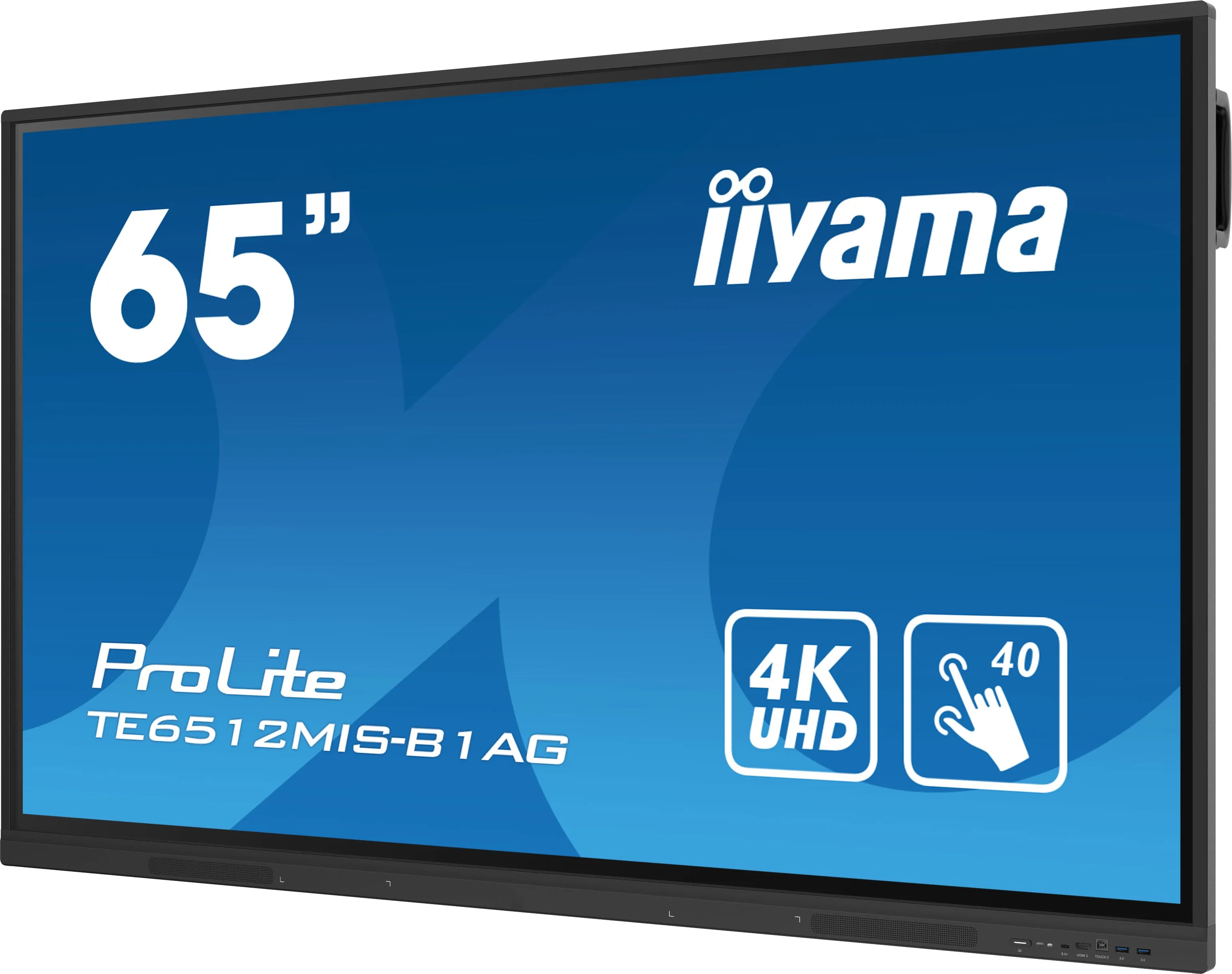 Iiyama Prolite Te6512mis-B1ag 65" Class (64.5" Viewable) Led-Backlit Lcd Display - 4K - For Digital Signage / Interactiv