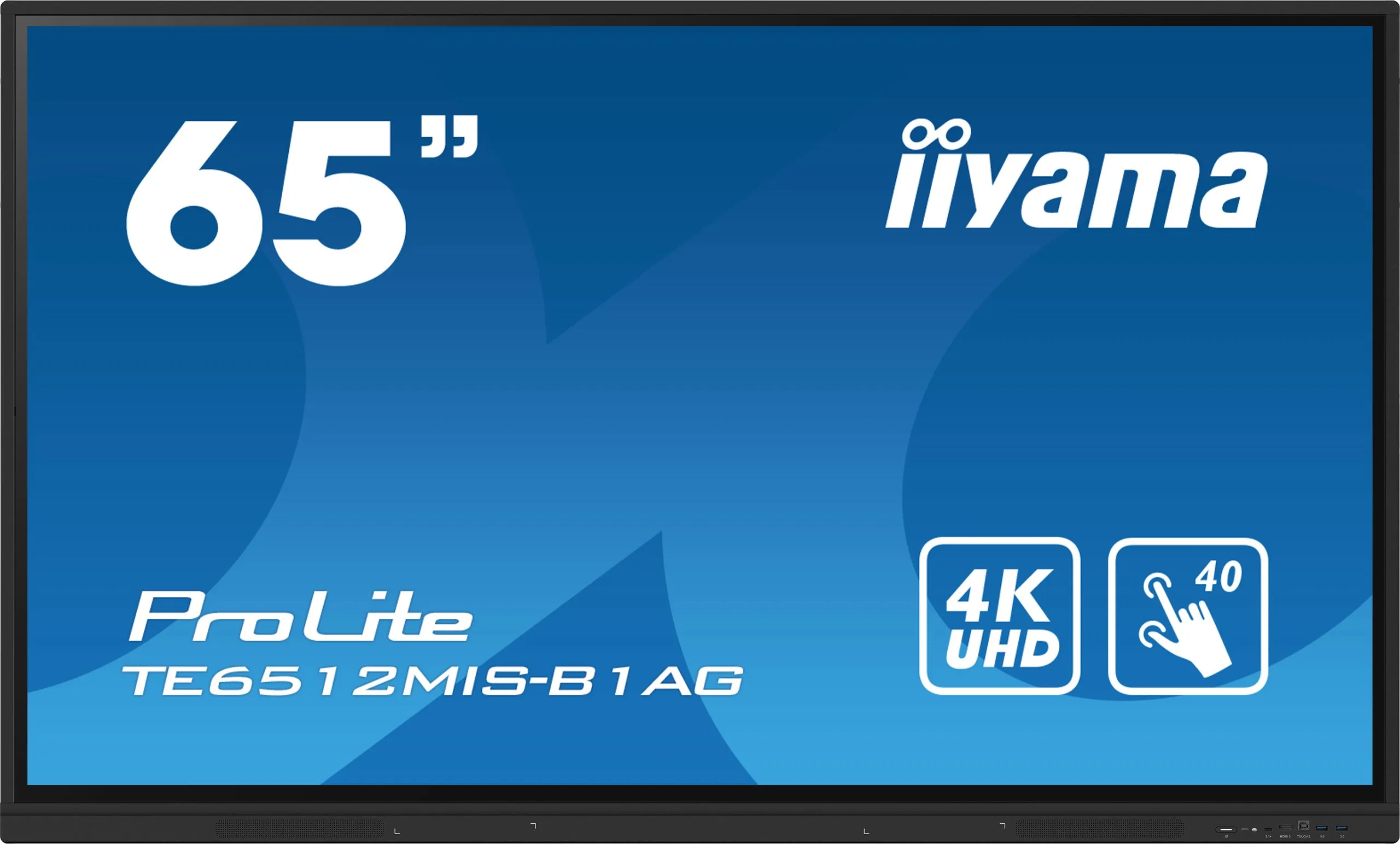 Iiyama Prolite Te6512mis-B1ag 65" Class (64.5" Viewable) Led-Backlit Lcd Display - 4K - For Digital Signage / Interactiv