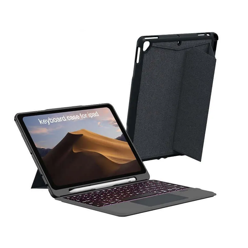 iPad 10.2" 10.5" Trackpad Bluetooth Keyboard with Detachable Stand Case