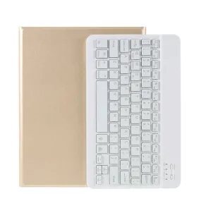 iPad 10.2" (2021/2020/2019) Leather case with Bluetooth keyboard (QWERTY) backlight   Apple Pencil holder - Gold