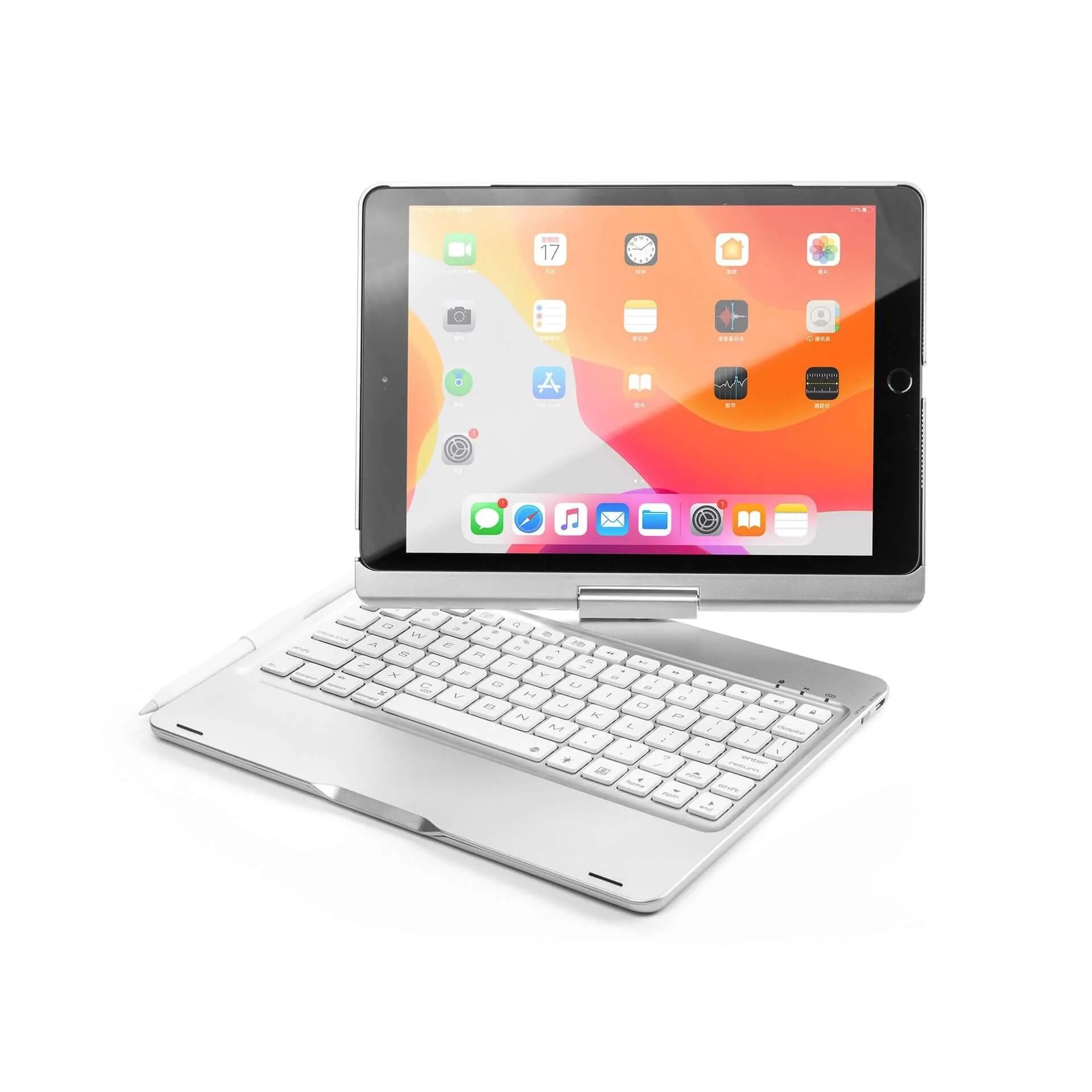 iPad 6th 5th Pro 9.7" Air 1 / 2  Bluetooth Keyboard 360° Rotatable with Backlit