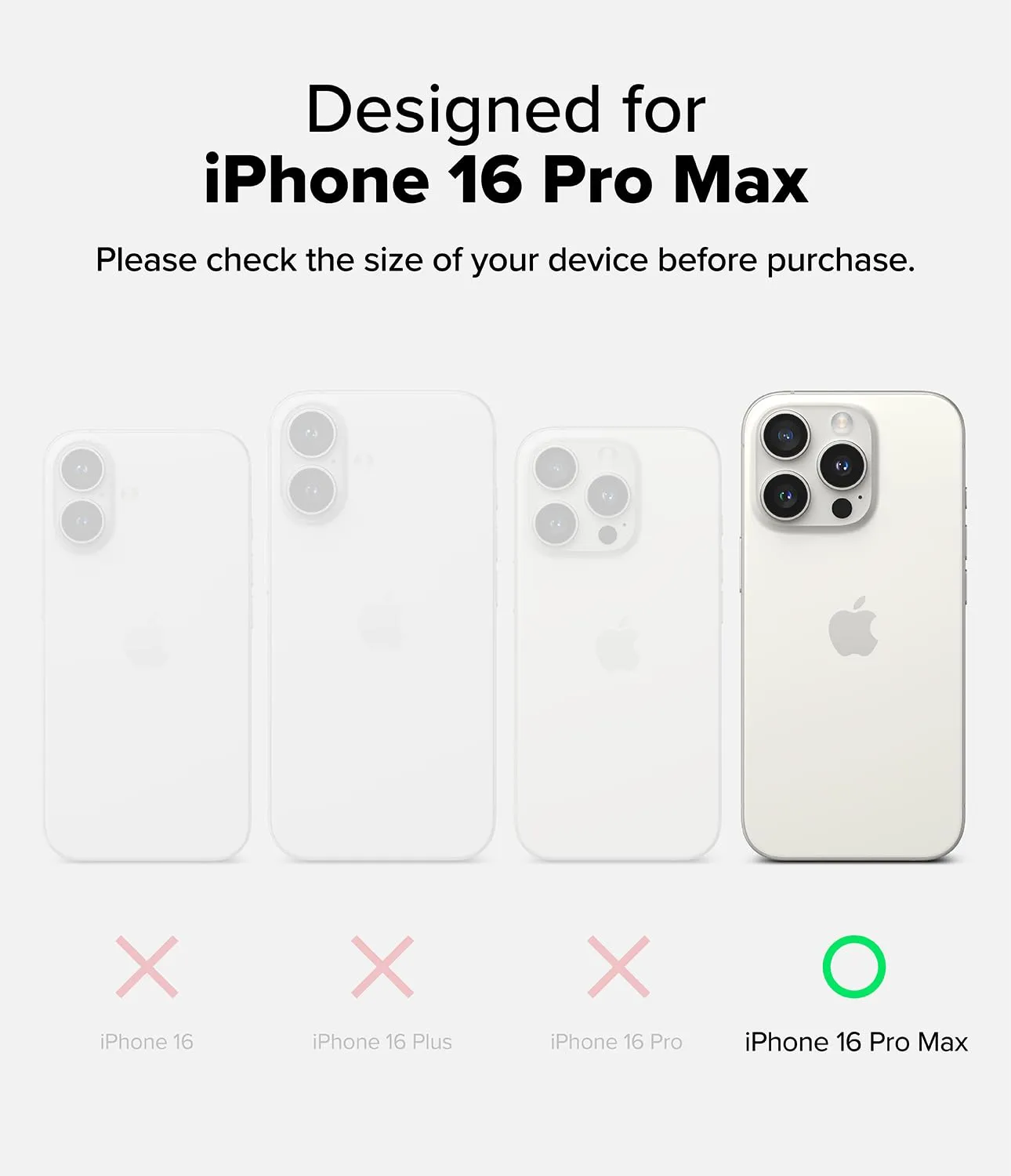 iPhone 16 Pro Max Back Cover Case | Fusion Magnetic - Matte Clear