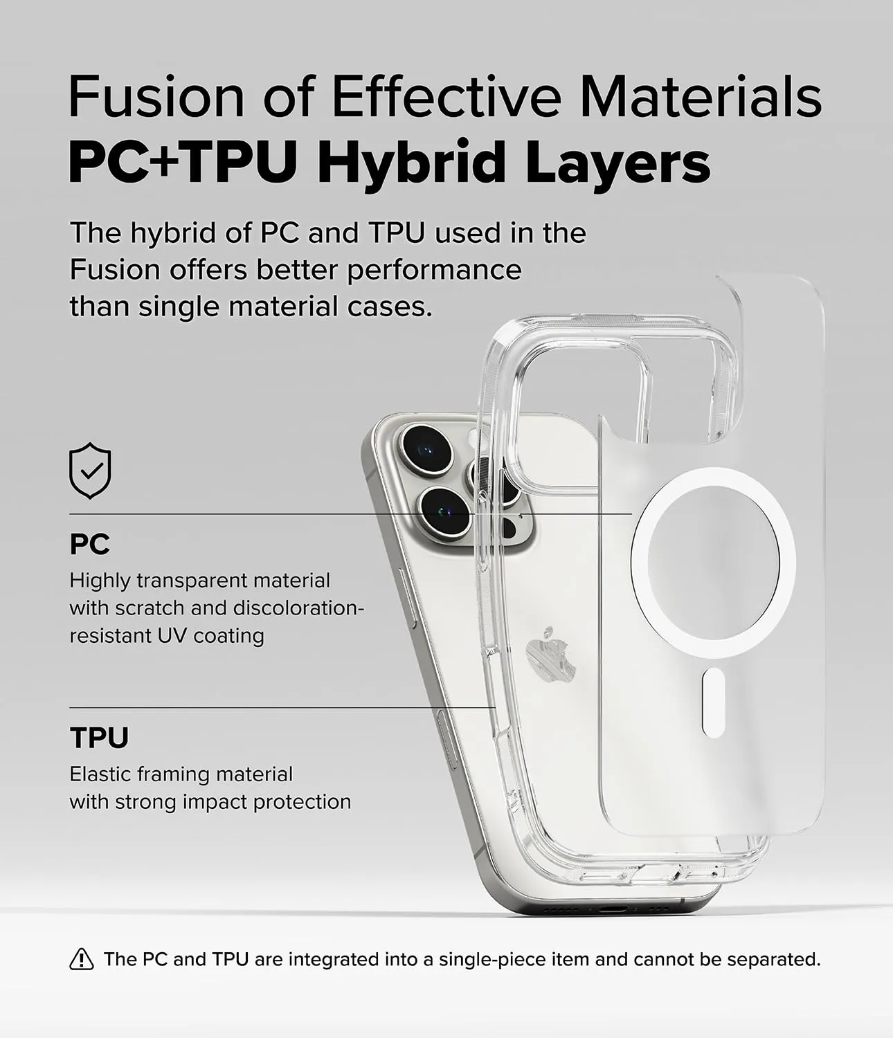 iPhone 16 Pro Max Back Cover Case | Fusion Magnetic - Matte Clear