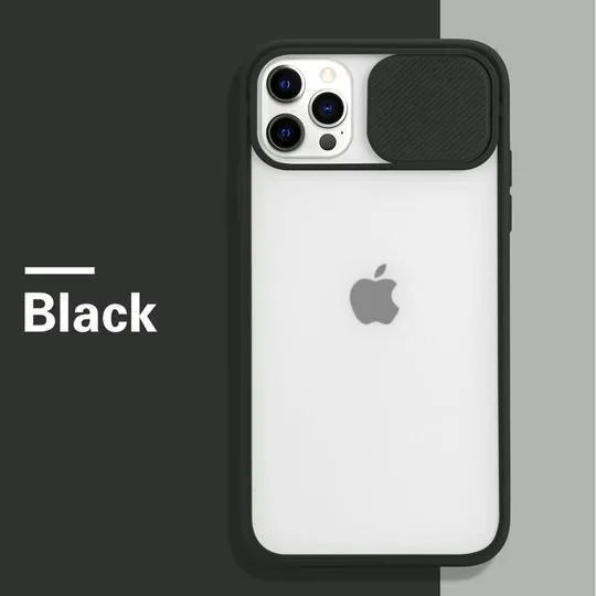 iPhone Series Camera Lens Slide Protection Matte Case