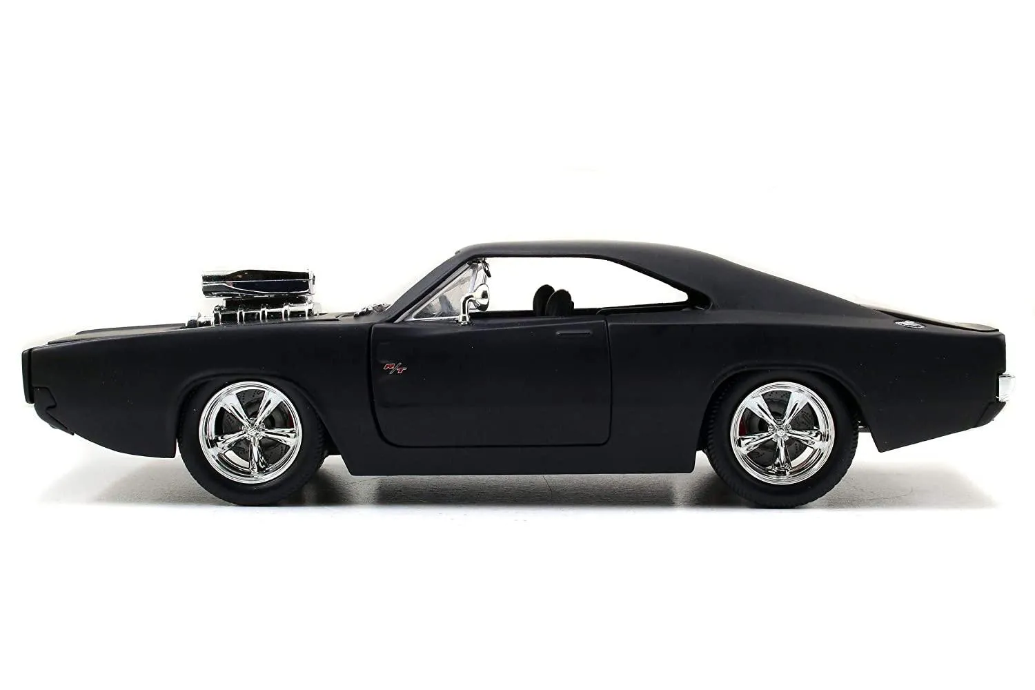 Jada Fast & Furious 1:24 Matte Black 1970 Dodge Charger (Street) Diecast Car