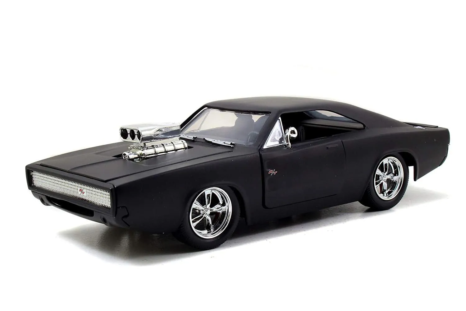 Jada Fast & Furious 1:24 Matte Black 1970 Dodge Charger (Street) Diecast Car