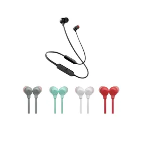 JBL Tune 125BT In-Ear Bluetooth Earphones with In-Line Volume and Audio Remote Controls, Built-In Microphone, and Up to 16 Hours of Playtime - Black, Gray, Mint, Red, White