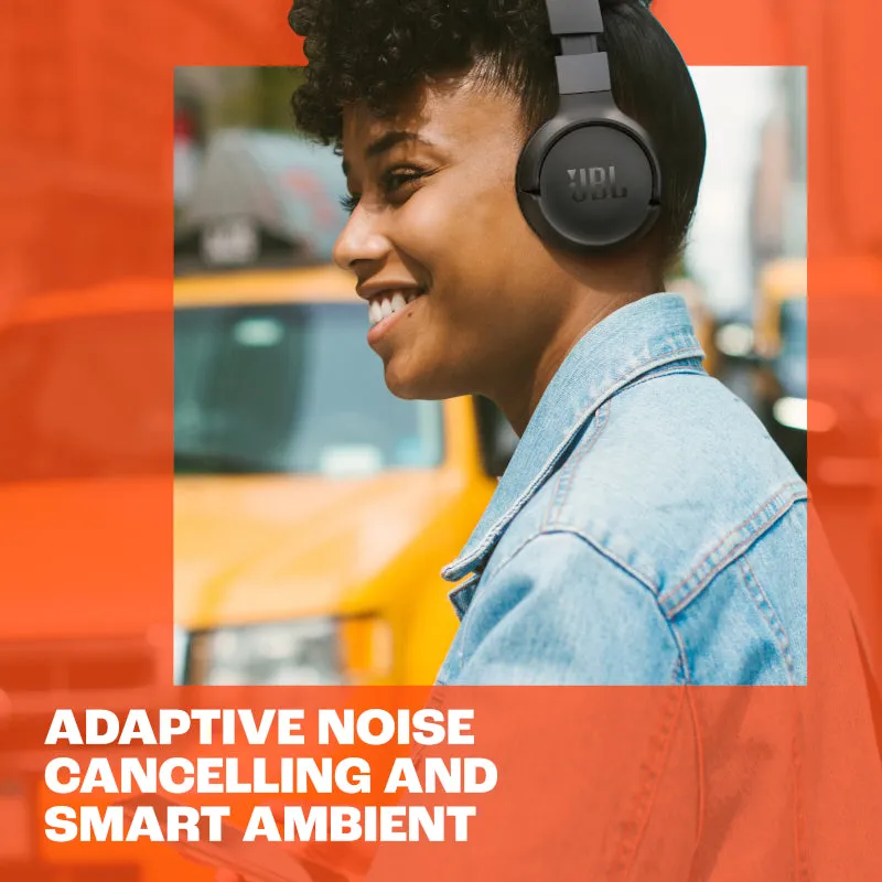 JBL TUNE 670NC Adaptive Noise Cancelling Wireless On-Ear Headphones | Built-in Microphone | Smart Ambient | Multi-Point Connection | Foldable Design