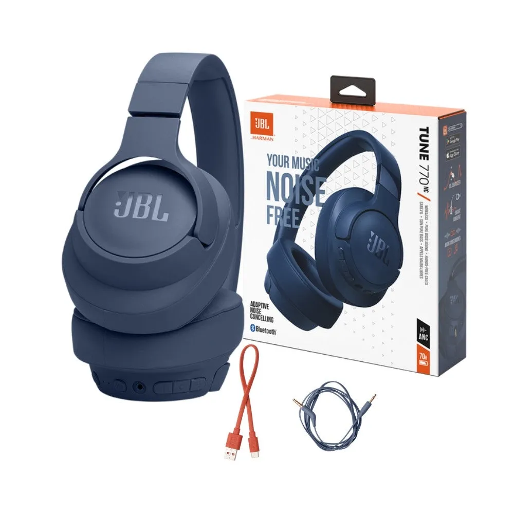 JBL TUNE 770NC Adaptive Noise Cancelling Wireless Over-Ear Headphones | Built-in Microphone | Smart Ambient | Multi-Point Connection | Foldable Design