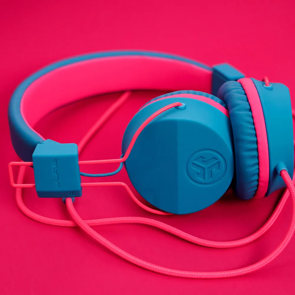 JBuddies Studio On-Ear Kids Wired Headphones Blue/Pink