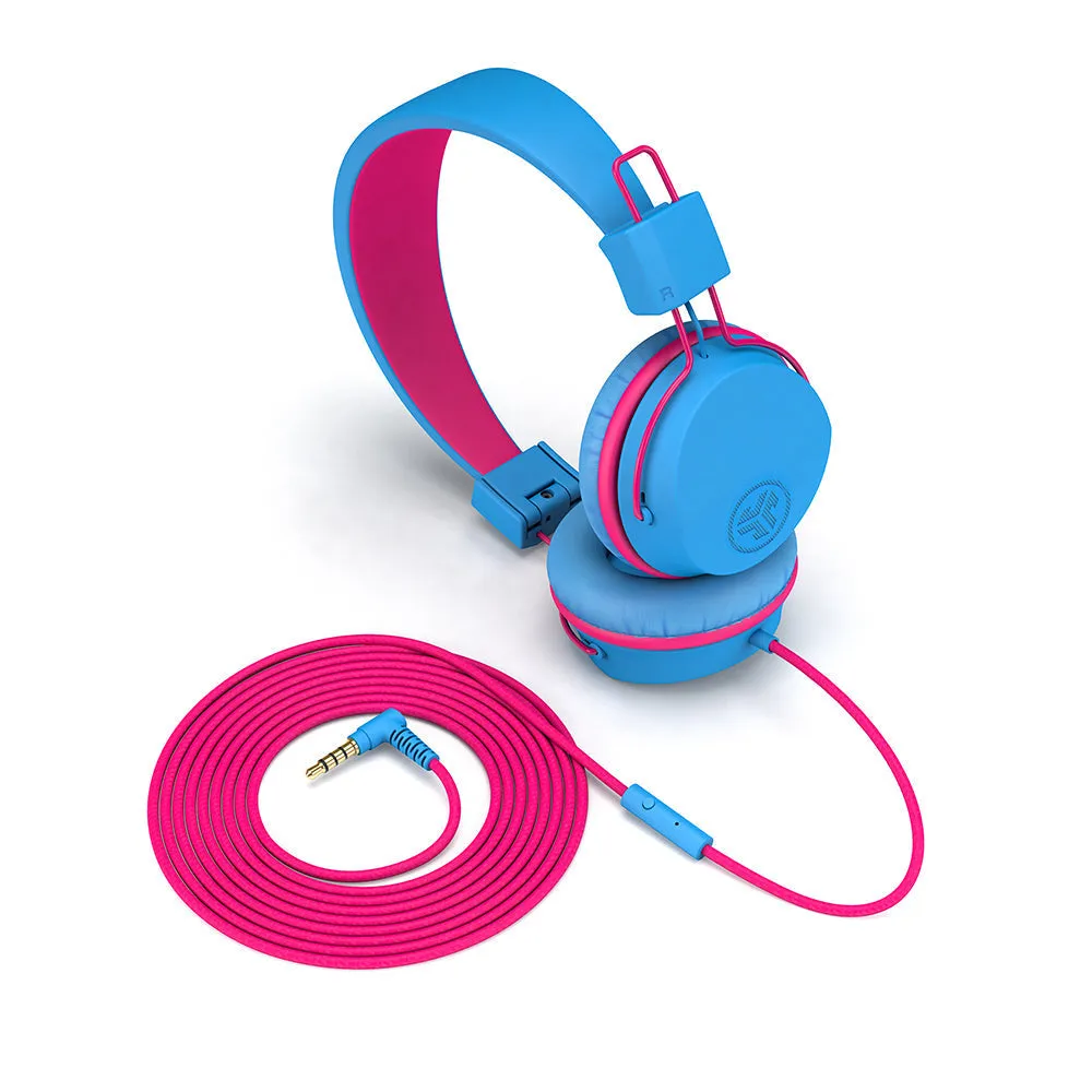 JBuddies Studio On-Ear Kids Wired Headphones Blue/Pink