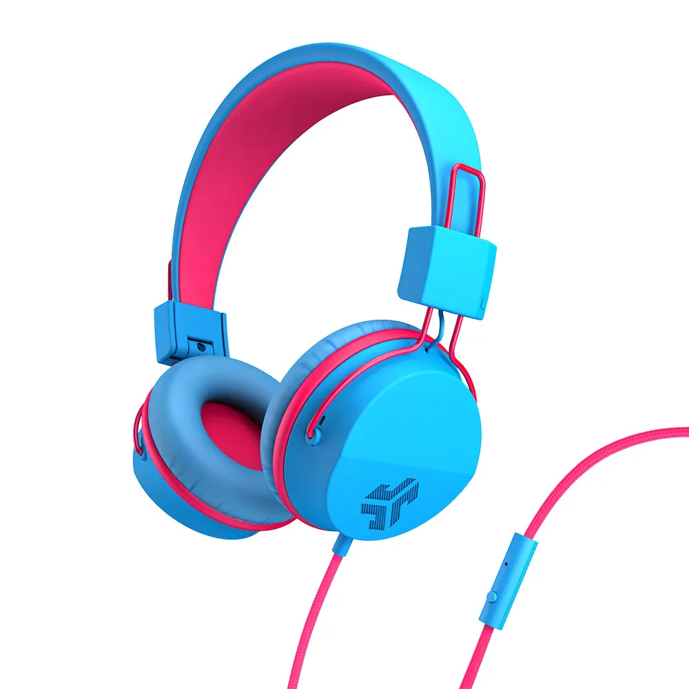 JBuddies Studio On-Ear Kids Wired Headphones Blue/Pink