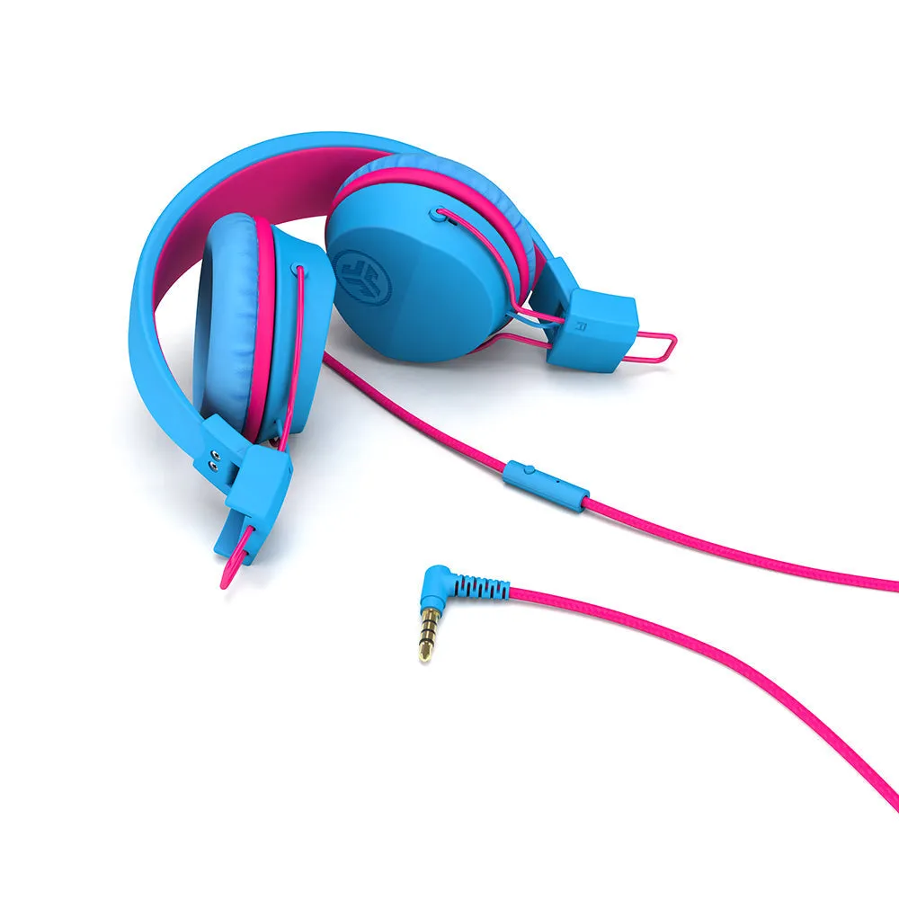 JBuddies Studio On-Ear Kids Wired Headphones Blue/Pink