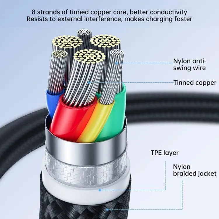 JOYROOM 100W Type-C to Type-C Fast Charge & Data Transfer Cable - Surpass Series