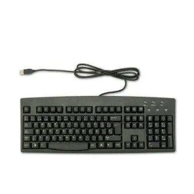 Keyboard SimplyPlugo Brand by Solidtek - Standard US English Black Wired USB Keyboard