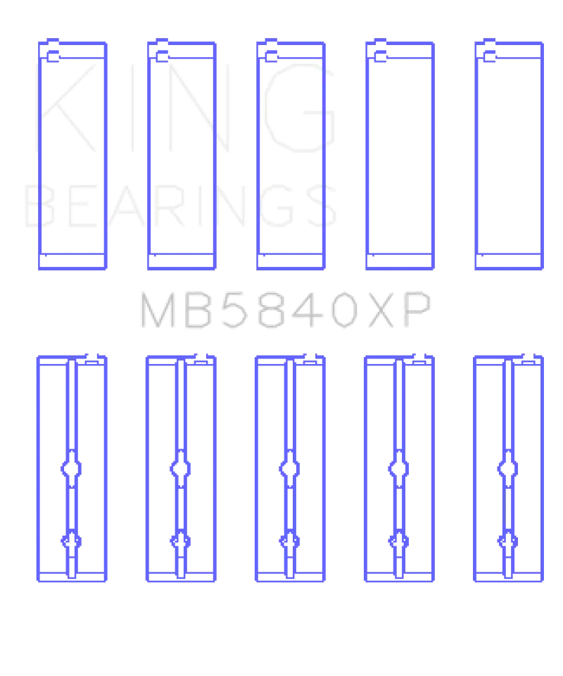 King Chrysler / Dodge Gen 3 Hemi 5.7L/6.1L/6.4L (Size STDX) Crankshaft Main Bearing Set (Set of 5)