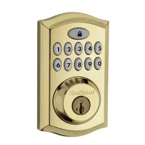 Kwikset 913TRL-3 SmartCode 913 Deadbolt, Lifetime Polished Brass