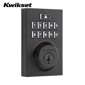 Kwikset - SmartCode  913CNT - Contemporary Electronic Deadbolt - 514 - Matte Black - Grade 2