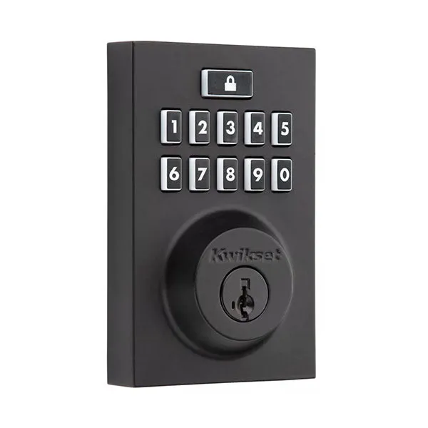 Kwikset - SmartCode  913CNT - Contemporary Electronic Deadbolt - 514 - Matte Black - Grade 2