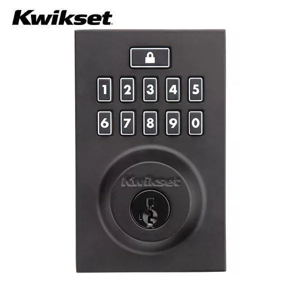 Kwikset - SmartCode  913CNT - Contemporary Electronic Deadbolt - 514 - Matte Black - Grade 2