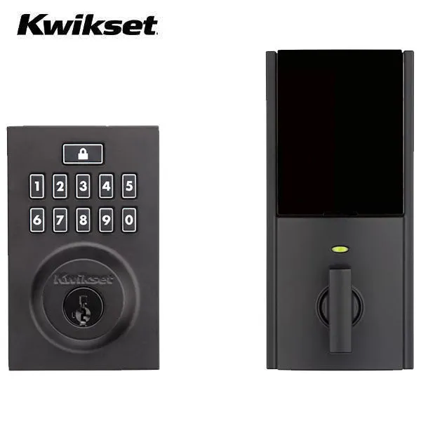 Kwikset - SmartCode  913CNT - Contemporary Electronic Deadbolt - 514 - Matte Black - Grade 2