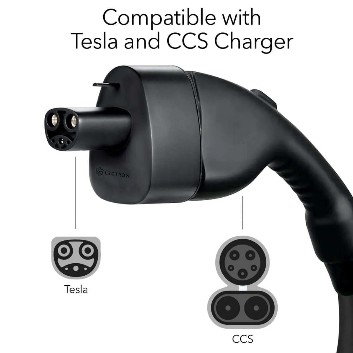 Lectron Portable Level 2 Tesla Charger   CCS to Tesla Adapter   J1772 to Tesla Adapter Bundle | 240V | 40 Amp | NEMA 14-50